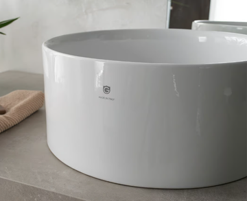 Round washbasin - Countertop round ceramic washbasin by GUGLIELMI RUBINETTERIE - view 3